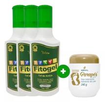 Kit 3 Fitogel Gel de Arnica + Parapés Creme Hidratante para os Pés Dourado