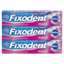 Kit 3 Fixodent Orig 68G Creme Adesivo Para Prótese Dentária