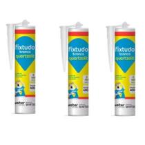 Kit 3 Fixtudo Branco Weber Quartzolit 400g Fixa Cuba Fixa Tudo