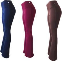 Kit 3 Flares Suplex Cós Alto Cores Kit 3 Flares Suplex Cós Alto Cores