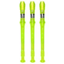 Kit 3 Flautas Doce Germânica Verde Translucida FL 20G G NY Kit 3 Flautas Doce Germânica Verde Translucida FL 20G G NY
