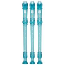 Kit 3 Flautas Doce Soprano Barroca Em C YRS-20B Azul Yamaha