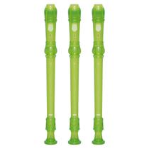Kit 3 Flautas Doce Soprano Barroca Em C YRS-20B Verde Yamaha