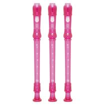 Kit 3 Flautas Doce Soprano Germânica Em C YRS-20G Rosa Yamaha