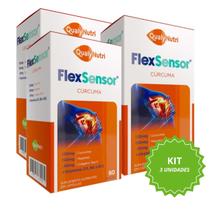 Kit 3 Flex Sensor QualyNutri 60 Caps Suplemento de Colágeno Tipo II não Desnaturado com Magnésio Dimalato Vitamina D3 B6 B12 e Extrato de Rizoma Kit 3 Flex Sensor QualyNutri 60 Caps Suplemento de Colágeno Tipo II não Desnaturado com Magnésio Dimalato Vitamina D3 B6 B12 e Extrato de Rizoma