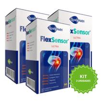 Kit 3 Flex Sensor Ultra 60Caps Colágeno2 Cúrcuma Hialurônico Kit 3 Flex Sensor Ultra 60Caps Colágeno2 Cúrcuma Hialurônico