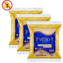 KIT 3 Flocão de Milho Cuscuz 500g Natural Não Transgênico Mano Velho