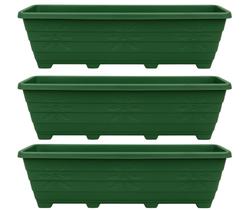 Kit 3 Floreiras Grandes 80cm Jardim Plástico Verde Kit 3 Floreiras Grandes 80cm Jardim Plástico Verde