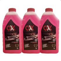 Kit 3 Fluido Para Radiador Rosa Pronto Uso 1 Litro