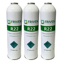 Kit 3 Fluido Refrigerante R22 Ar Cond Residencial Lata 900g