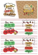 Kit 3 folhas sublimaticas impressas canecas de natal faça na Air fryer