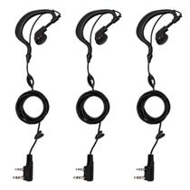 Kit 3 Fone Para Rádio Comunicador Baofeng Rc3002 Uv82