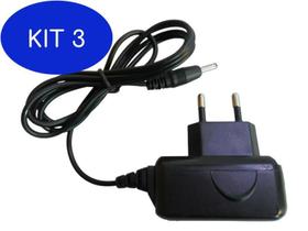 Kit 3 Fonte 5V Para Conversor Digital Multilaser Re-219 Pino Fino