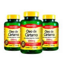 Kit 3 Fonte de Ômega Óleo de Cartamo 1000mg 120 C Maxinutri