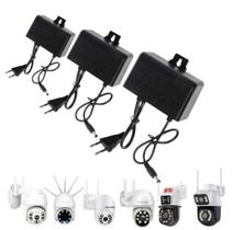 kit 3 Fonte Para Camera De Segurança 12V 2A Reposiçao Serve Para Varios Modelos