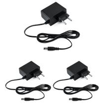 Kit 3 Fontes de Alimentação 12V 1A AC/DC EF 1201 L Intelbras