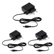 Kit 3 Fontes de Alimentação para CFTV 12V 500ma EF 12 SEG Intelbras