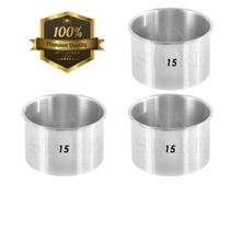 Kit 3 Forma Assadeira Redonda 15x10 Fundo Fixo Alumínio