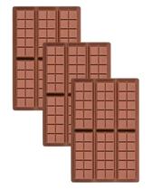Kit 3 Forma Barra de Chocolate Em Silicone 6 Cavidades 25cm Kit 3 Forma Barra de Chocolate Em Silicone 6 Cavidades 25cm