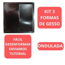 Kit 3 Forma De Gesso Ondulada 28x28cm Formas p/ Gesso Decoração 3D Envios em até 24h Uteis