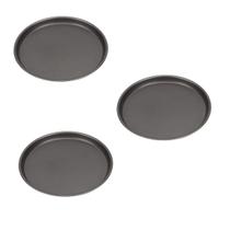 Kit 3 Forma De Pizza Aço Carbono 36cm Assadeira Antiaderente