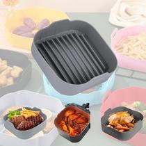 KIT 3 Forma De Silicone Para Air Fryer Forno Microondas Fritadeira Assadeira Reutilizável Antiaderente Flexível KIT 3 Forma De Silicone Para Air Fryer Forno Microondas Fritadeira Assadeira Reutilizável Antiaderente Flexível