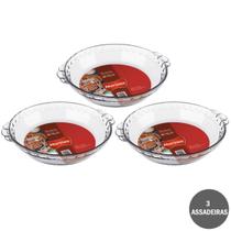 Kit 3 Forma Filetada 1,6L Vidro Temperado Marinex Grande Kit 3 Forma Filetada 1,6L Vidro Temperado Marinex Grande