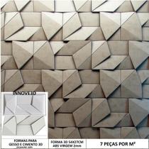 Kit 3 Forma Molde Para Gesso 3D Scaleno 54x27cm em Abs 2MM Gesso/Cimento 3D IN288