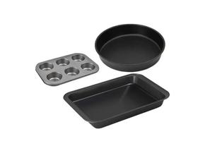 Kit 3 Forma Retangular Redonda e Cupcake Pão de Queijo Art House IZ2719 Kit 3 Forma Retangular Redonda e Cupcake Pão de Queijo Art House IZ2719