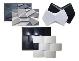 Kit 3 Formas 3D Gesso e Cimento ABS 1.5mm Kit 3 Formas 3D Gesso e Cimento ABS 1.5mm