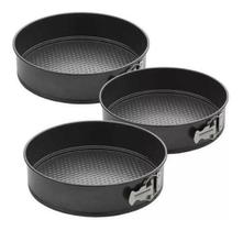 Kit 3 Formas Antiaderente Fundo Removível Bolo Torta Kit 3 Formas Antiaderente Fundo Removível Bolo Torta