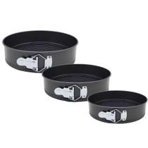 Kit 3 Formas Bolo Fundo Removível Antiaderente 5 Estrelas Kit 3 Formas Bolo Fundo Removível Antiaderente 5 Estrelas