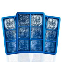 Kit 3 Formas De Gelo Silicone Yab Azul Cubo Grande Para Whisky Drinks Bar Cozinha Kit 3 Formas De Gelo Silicone Yab Azul Cubo Grande Para Whisky Drinks Bar Cozinha