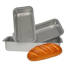 Kit 3 Formas de Pão Grande 31cm Forma Para Panificação, Pão Caseiro, Bolo de Corte Alumínio Grosso