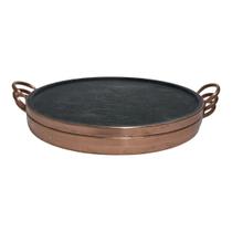 Kit 3 Formas de pizza em pedra sabão de 35 cm curada