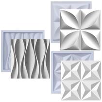 Kit 3 Formas Molde Para Gesso 3D E Cimento Abs