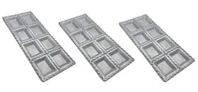 Kit 3 formas para massas tortei ravioli 8 cavidades salgados