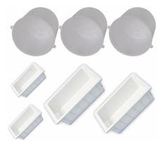 Kit 3 Formas Redonda 1Kg 2 Retangular 1Kg 2 Retangular 4Kg