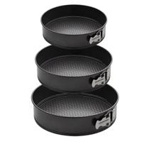 Kit 3 Formas Redondas Bolo Torta Fundo Removível Antiaderente