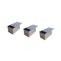 Kit 3 formas retangulares 20x10x10 pão com tampa alumínio - DESTAC FORMAS