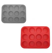 Kit 3 Formas Silicone Cupcake Petit Gateau Empada Assadeira