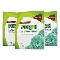 Kit 3 FORTH SUBSTRATO CACTOS SUCULENTAS 2 KG