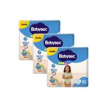 Kit 3 Fralda Babysec Ultrasec Tamanho XG Pacote Jumbo 20 Fraldas Descartáveis