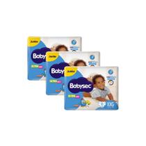 Kit 3 Fralda Babysec Ultrasec Tamanho XXG Pacote Jumbo 16 Fraldas Descartáveis