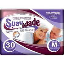 Kit 3 Fralda Geriátrica Descartável Adulto Suavidade com 90 Unidades