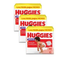 Kit 3 Fralda Huggies Supreme Care Roupinha Max G 88 unidades Cada