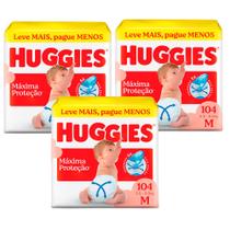 Kit 3 Fralda Huggies Supreme Care Tamanho M 104 Unidades Descartáveis Kit 3 Fralda Huggies Supreme Care Tamanho M 104 Unidades Descartáveis