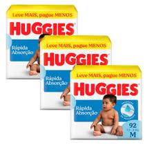 Kit 3 Fralda Huggies Tripla Proteção Tamanho M Pacote Hiper 92 Fraldas Leve Mais Pague Menos Kit 3 Fralda Huggies Tripla Proteção Tamanho M Pacote Hiper 92 Fraldas Leve Mais Pague Menos