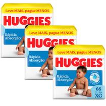 Kit 3 Fralda Huggies Tripla Proteção Tamanho XG Pacote Hiper 66 Fraldas Leve Mais Pague Menos Kit 3 Fralda Huggies Tripla Proteção Tamanho XG Pacote Hiper 66 Fraldas Leve Mais Pague Menos