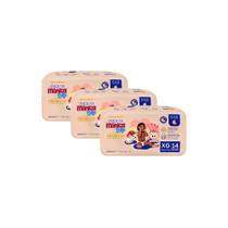 Kit 3 Fralda Infantil Turma da Mônica Baby Premium Tamanho XG 14 Unidades